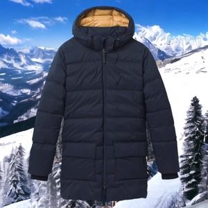 prAna Mens Klamath Down Puffer Winter Jacket Coat Size Medium Nautical Blue New